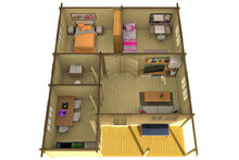 Gartenhaus Ardee 700 x 817 x 317 cm &ndash; Fertighaus aus Holz &ndash; Luxus-Blockhaus