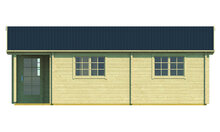 Gartenhaus Ardee 700 x 817 x 317 cm &ndash; Fertighaus aus Holz &ndash; Luxus-Blockhaus