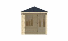 Gartenhaus Niklas mit Uberdachung 250 + 325 x 250 