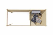 Gartenhaus Niklas mit Uberdachung 250 + 325 x 250 