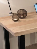 Schreibtisch aus massiver Eiche mit U-Beinen aus Stahl 140 x 80 cm - Home Office