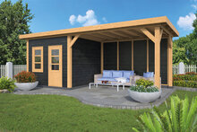 &Uuml;berdachung Holten Douglas 740 x 350 &ndash; Schwarz