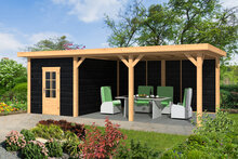 &Uuml;berdachung Twello Douglas 794 x 400 cm &ndash; Schwarze W&auml;nde (Bausatz)