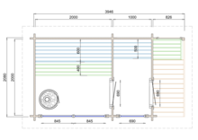 Saunahuis Tampere M - 40 mm onbehandeld
