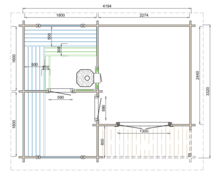 Saunahuis Juuka - 40 mm onbehandeld