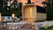 Sauna cube Rovaniemi &Oslash;219 x 390 cm - vurenhout 38mm 