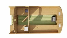 Barrelsauna Thermowood &Oslash;205 x 400 - Saunabarrel 400cm