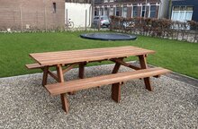 Picknicktisch Madrid 250 x 160 x 75 cm Hartholz (8 Personen) - Picknick-Set