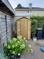 Tuinkast Drenthe 130 x 80 x 180/214cm incl. dakleer