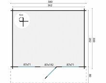 Blokhut Mika maatvoering 