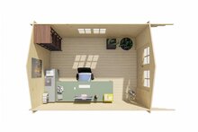 Blokhut Pamplona bovenaanzicht