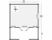 Blokhut Heino maatvoering
