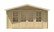 Blokhut Derby vooraanzicht