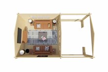 Blokhut Leeds bovenaanzicht