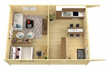 Blokhut Ballyragget bovenaanzicht