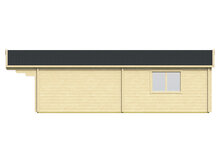 Blokhut Ballyragget rechteraanzicht