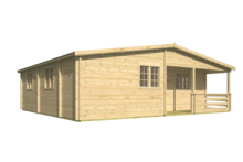 Blokhut Azores vooraanzicht