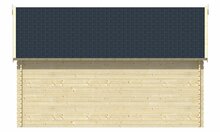 Blokhut Clockhouse achteraanzicht