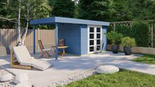 Blokhut Extramodern blauw 