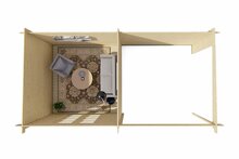 Blokhut Hasse bovenaanzicht