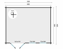 Blokhut Annabel maatvoering