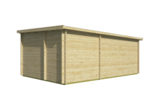 Blokhut Meg achteraanzicht