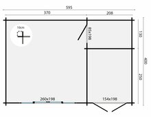 Blokhut Meg maatvoering