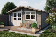 Blokhut Toledo zilvergrijs