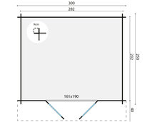 Blokhut Bjarni maatvoering