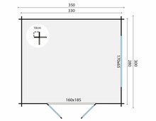 Blokhut Skov maatvoering