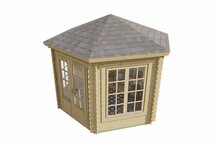 Gartenhaus Nora 354 x 316 cm - Sechseckige Gartenlaube