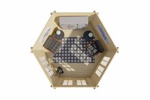 Gartenhaus Nora 354 x 316 cm - Sechseckige Gartenlaube