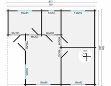 Blokhut Ardee maatvoering