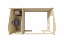 Gartenhaus Selma 578 x 350 x 279 cm mit Seitendach