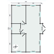 Gartenhaus Skerries 1050 x 700 x 317 cm &ndash; Fertighaus aus Holz &ndash; Luxus-Blockhaus