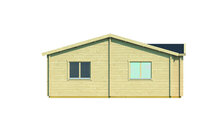 Gartenhaus Skerries 1050 x 700 x 317 cm &ndash; Fertighaus aus Holz &ndash; Luxus-Blockhaus