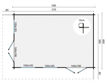 Blokhut  Hildegard maatvoering