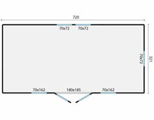Zirkuswagen 720 x 328 x 354 cm - Pipowagen Dan