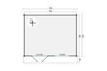 Blokhut Toledo maatvoering