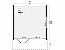 Blokhut Inge maatvoering