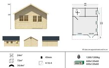 Blokhut Berlin maatvoering