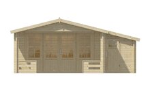 Blokhut Coventry vooraanzicht