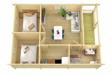 Blokhut Kay bovenaanzicht