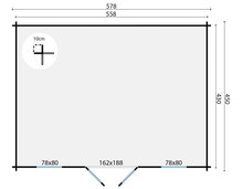 Blokhut Dianne maatvoering