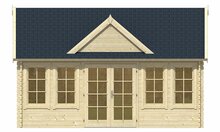 Blokhut Clockhouse vooraanzicht