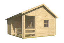 Blokhut Edelweiss rechterzijaanzicht