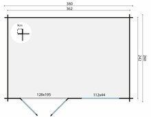 Blokhut Ulmod maatvoering