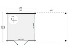 Blokhut Dellinger maatvoering