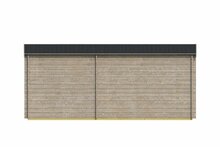 Gartenhaus Dora mit Vordach 500 x 300 x 217 cm - Impragniert (28 mm) - Tuindeco