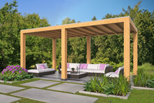 &Uuml;berdachung Renesse Red Class Wood 600 x 313 cm (Bausatz)